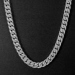 18K White Gold 13mm Cuban Chain