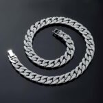 18K White Gold 13mm Cuban Chain