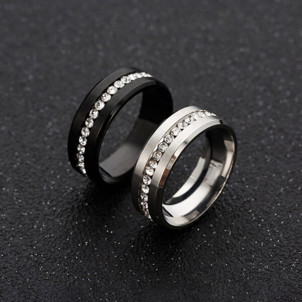 8mm Iced Band Ring