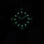 Black Glitter Round Cut Luminous Men's Numerals Watch