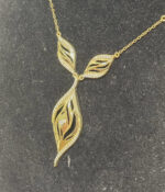 Womens Fancy Minimalist Necklace 14k Yellow Gold Plated 925 Silver