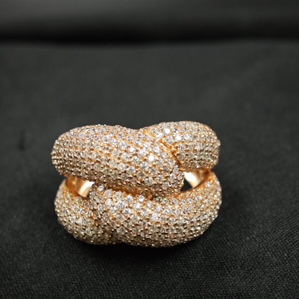 Curvy Bubble Pave Set Diamond Mens Ring 925 Sterling Silver